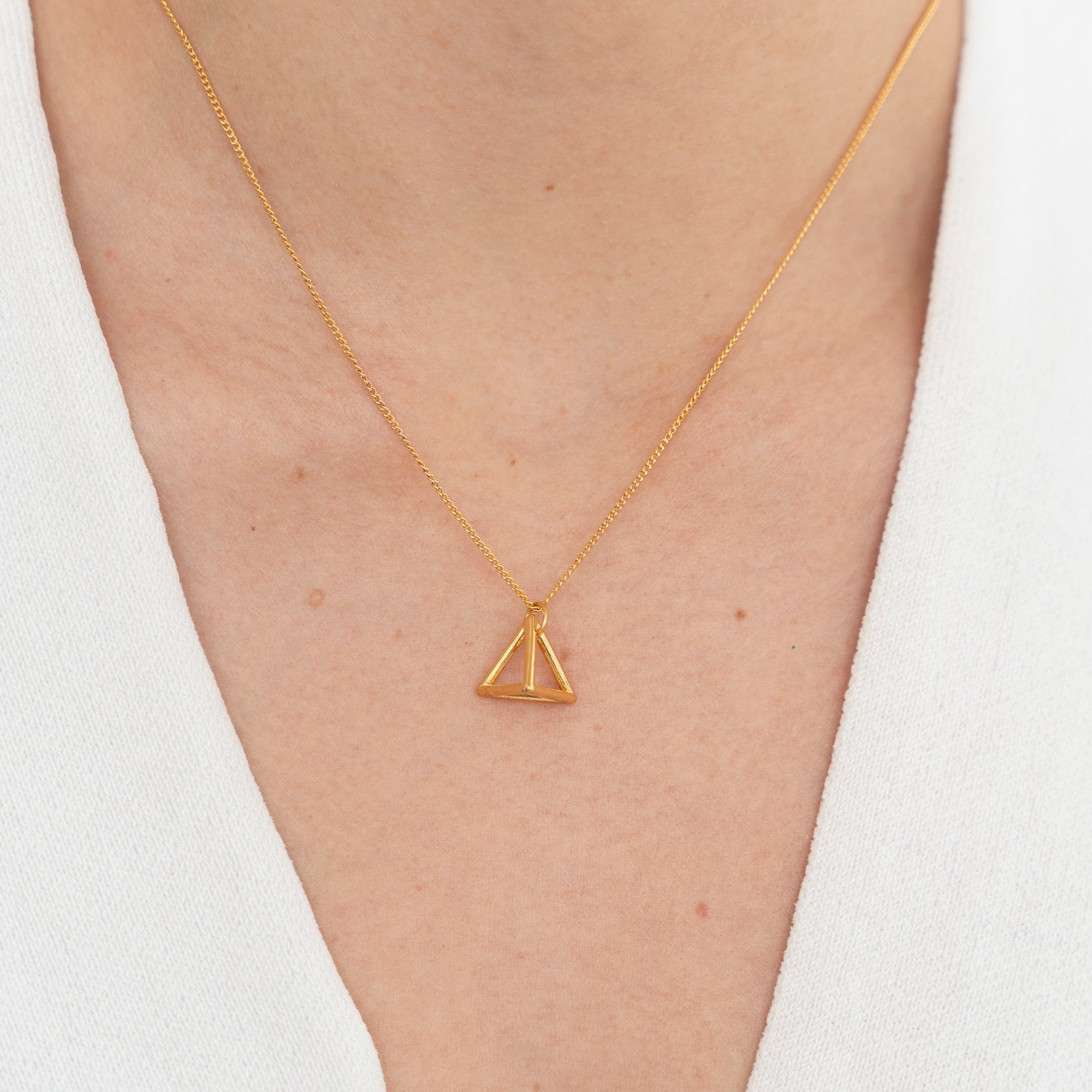 Collar Wish cadena oro Pirámide