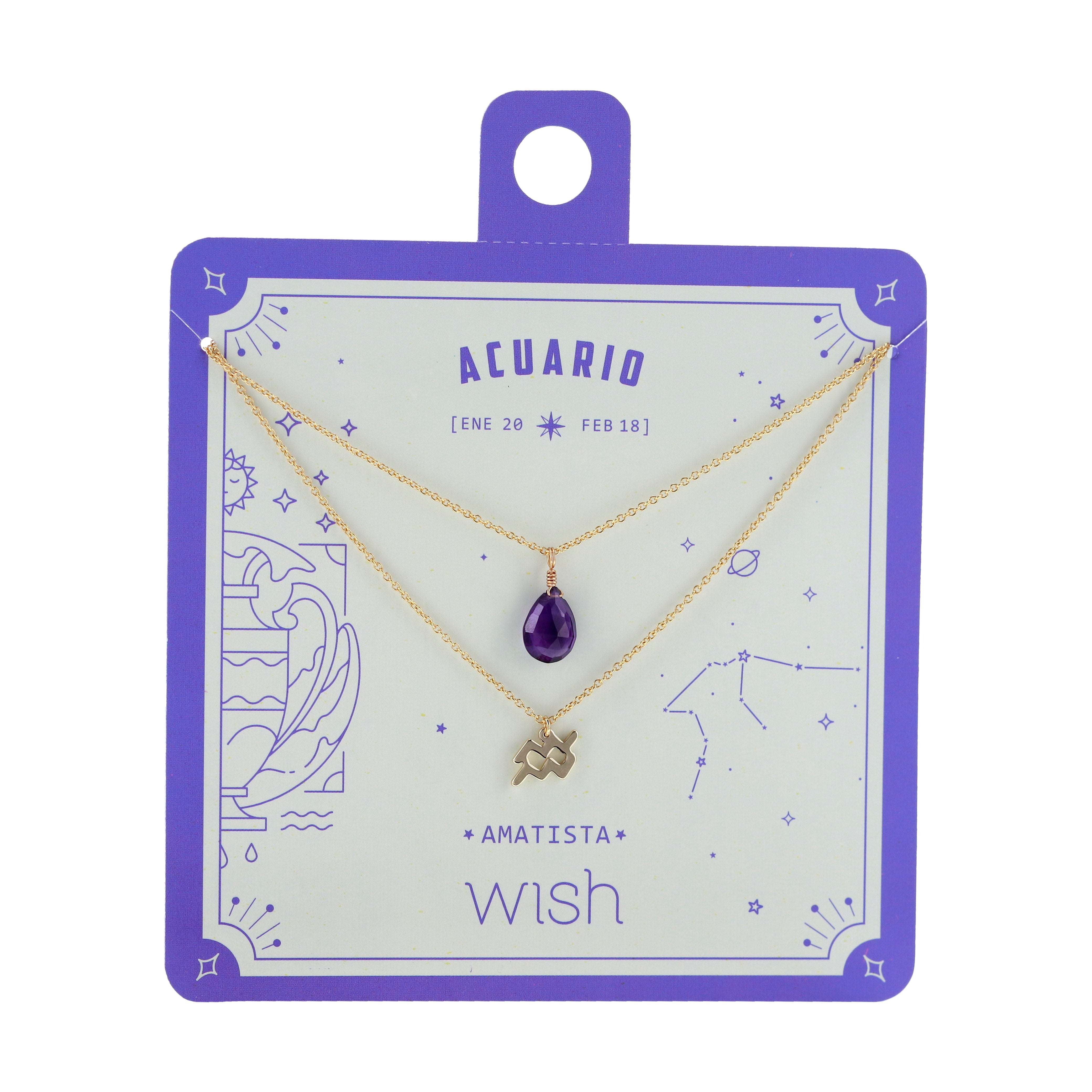 Collar Wish Piedra Acuario